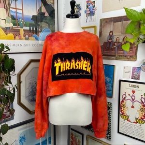 Thrasher Cropped Sweatshirt -